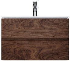 Am.Pm Тумба с раковиной Sensation 80 орех, текстурированная